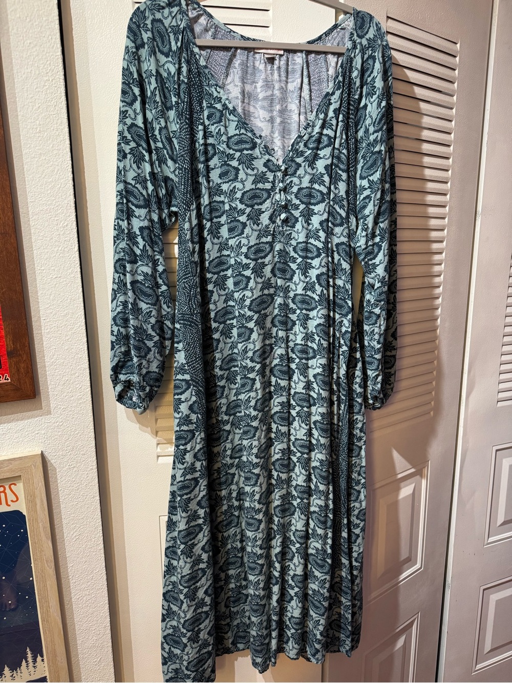 Knox Rose Teal Floral Maxi Dress